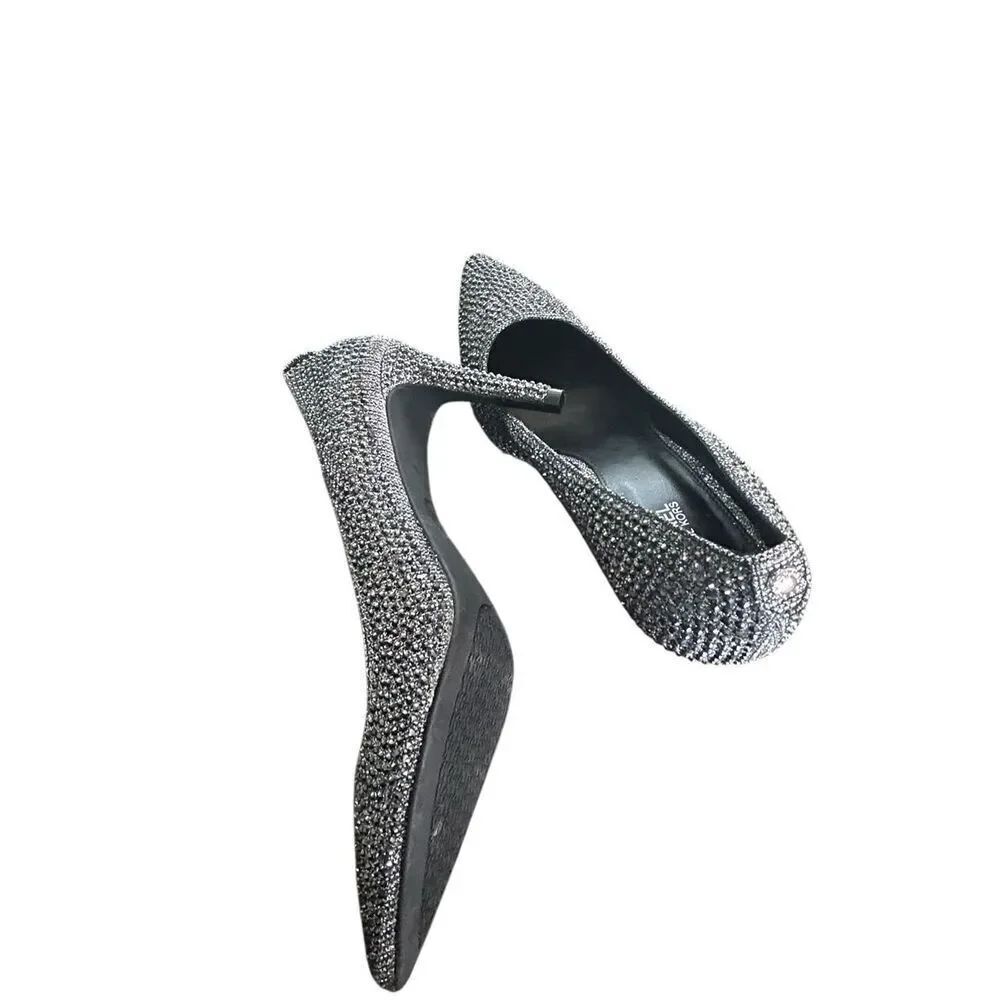Michael Kors Black Rhinestone Pumps Size 8M - Picture 3 of 15